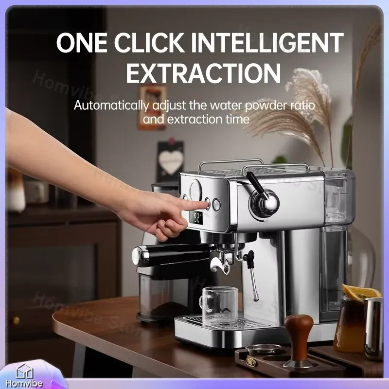 Pressure Gauge Espresso - ماكينة إسبريسو شبه أوتوماتيكية بقوة 20