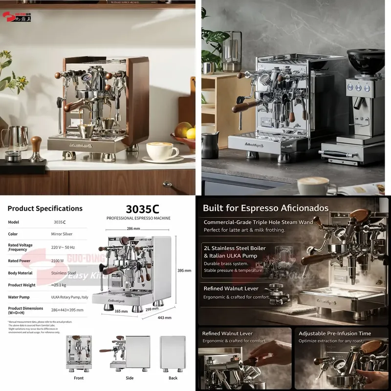 Coffee Equipment For Espresso Machine - 【CHIMU HOME】ماكينة قهوة إسبريسو ذكية تجارية،