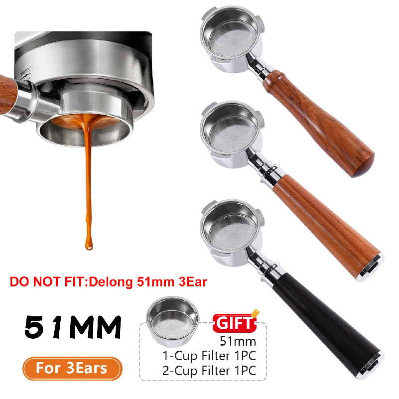 Coffee Equipment Set - فلتر قهوة بدون قاع 51 ملم