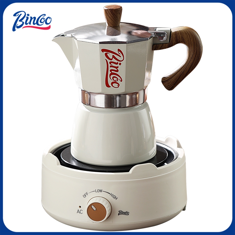 Coffee Equipment Set - وعاء Bincoo Moka وموقد كهربائي كومبو