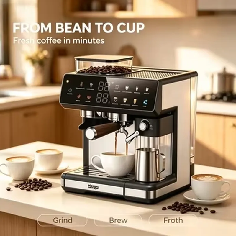 ماكينة إسبريسو يدوية خفيفة الو - مراجعة Pressure Gauge Espresso وسعره