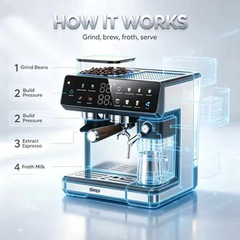 ماكينة إسبريسو يدوية خفيفة الو - مراجعة Pressure Gauge Espresso وسعره