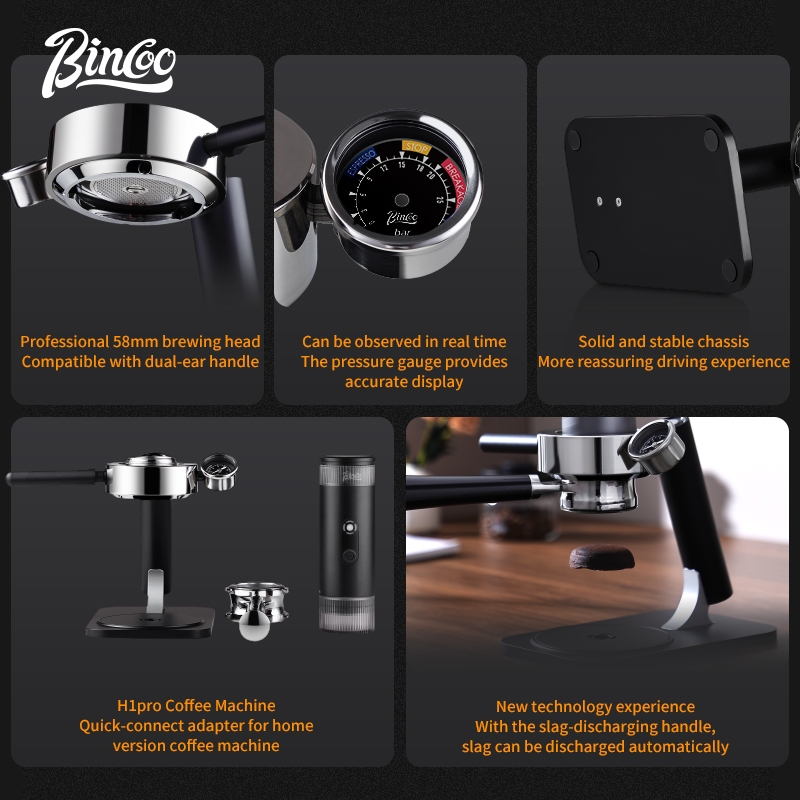 حامل Bincoo H1 Pro المخصص – مق - مراجعة Pressure Gauge Espresso وسعره