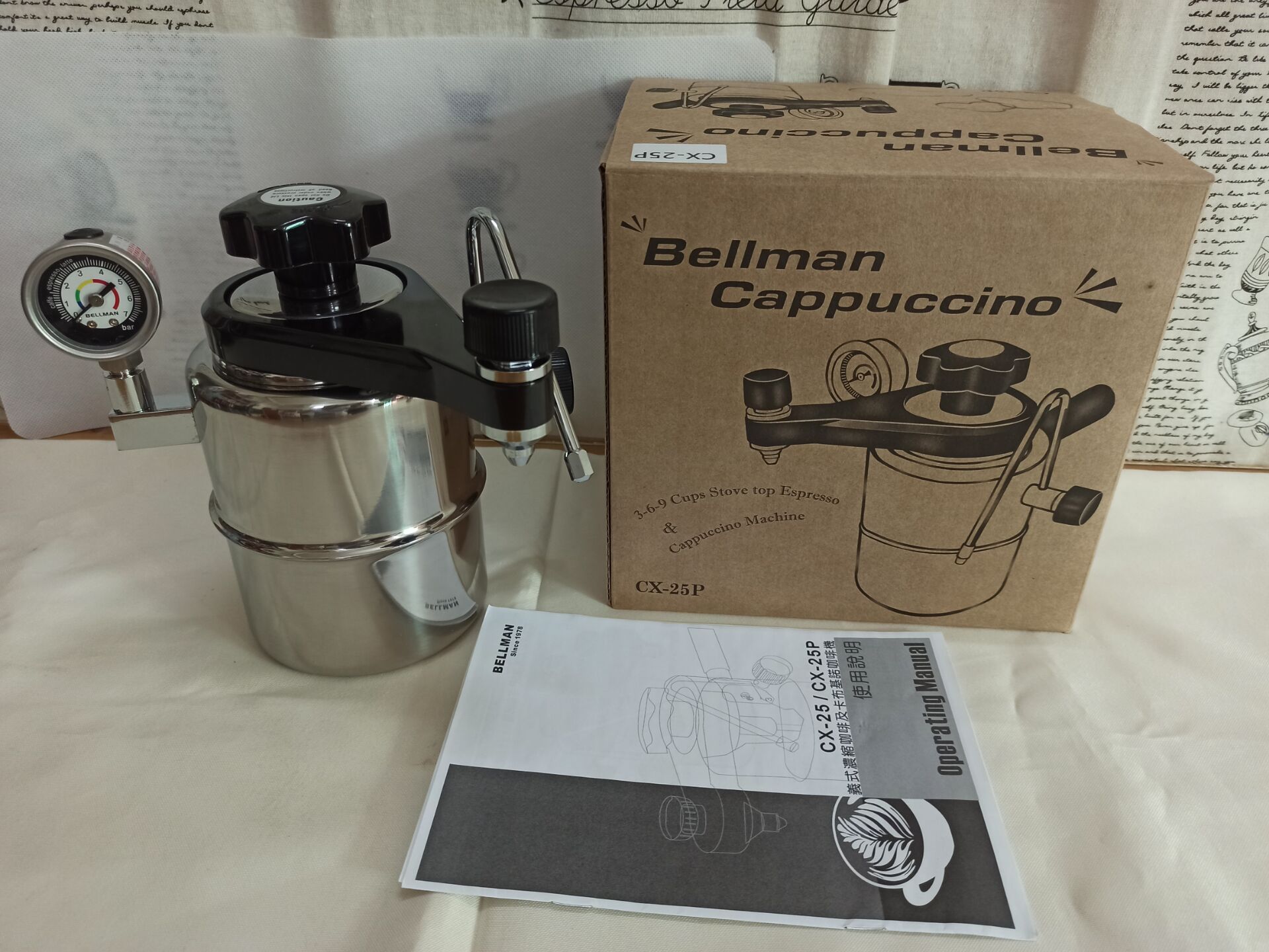 Bellman Cappuccino CX-25P موقد - مراجعة Pressure Gauge Espresso وسعره