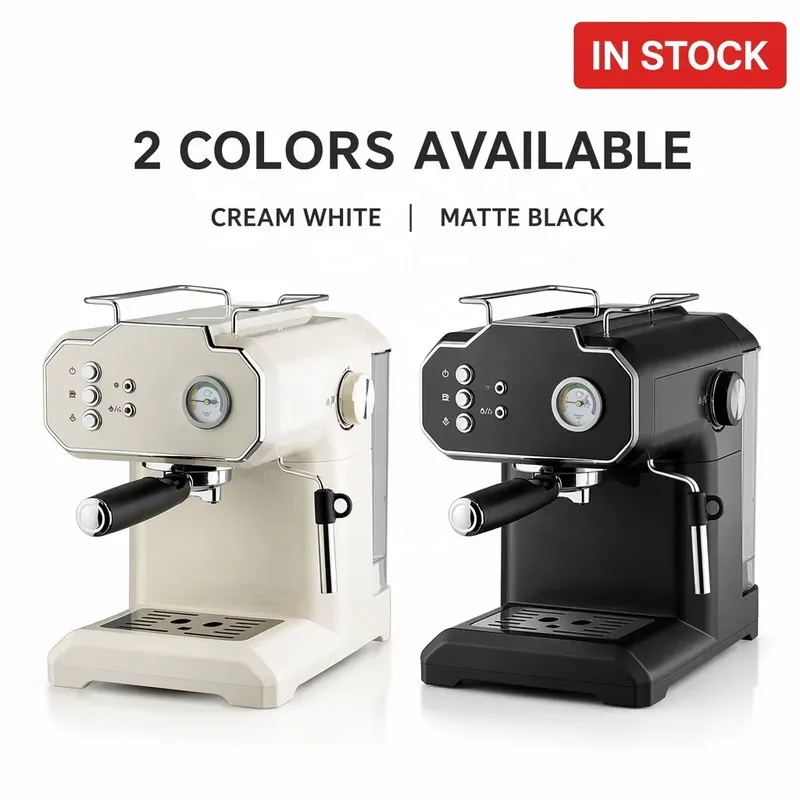 ماكينة إسبريسو شبه أوتوماتيكية - مراجعة Pressure Gauge Espresso وسعره