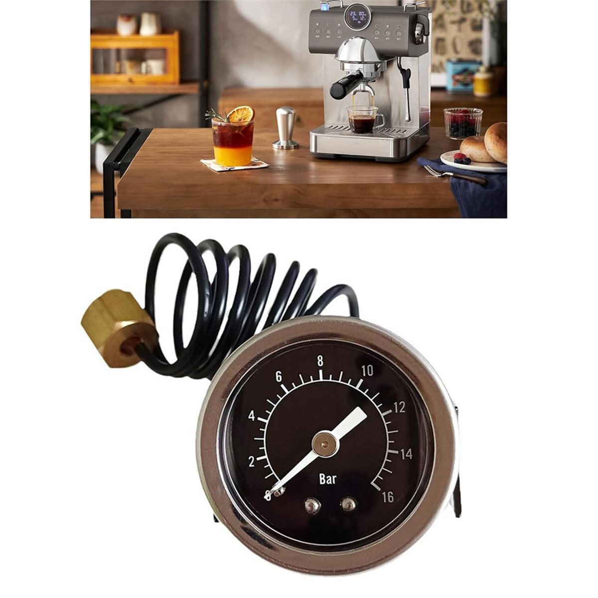 مقياس ضغط A47T عالي الدقة 16 ب - مراجعة Pressure Gauge Espresso وسعره